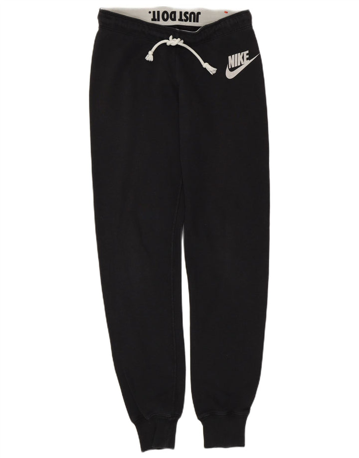 Calça de treino feminina Nike Joggers UK 10 pequeno algodão preto