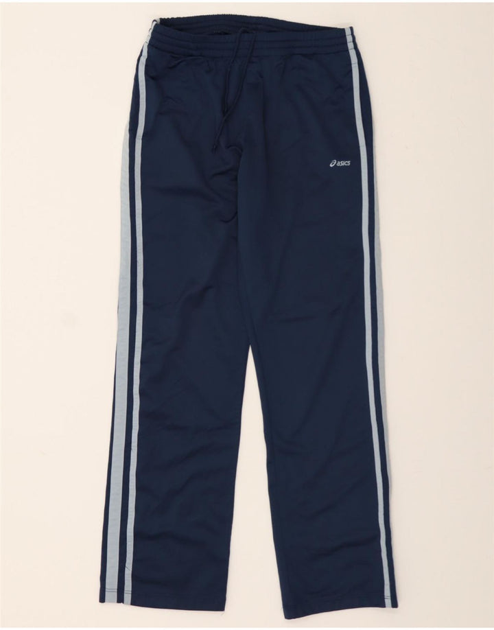 Calça de treino masculina ASICS grande poliéster azul marinho