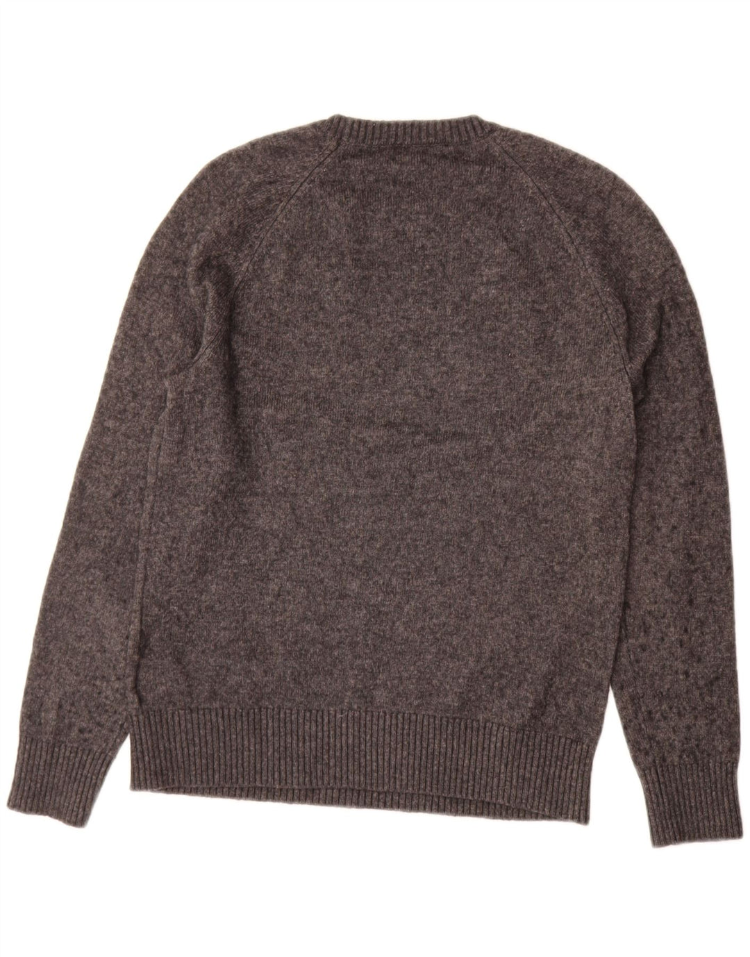 Suéter masculino J. CREW com gola redonda e poliamida manchada cinza médio