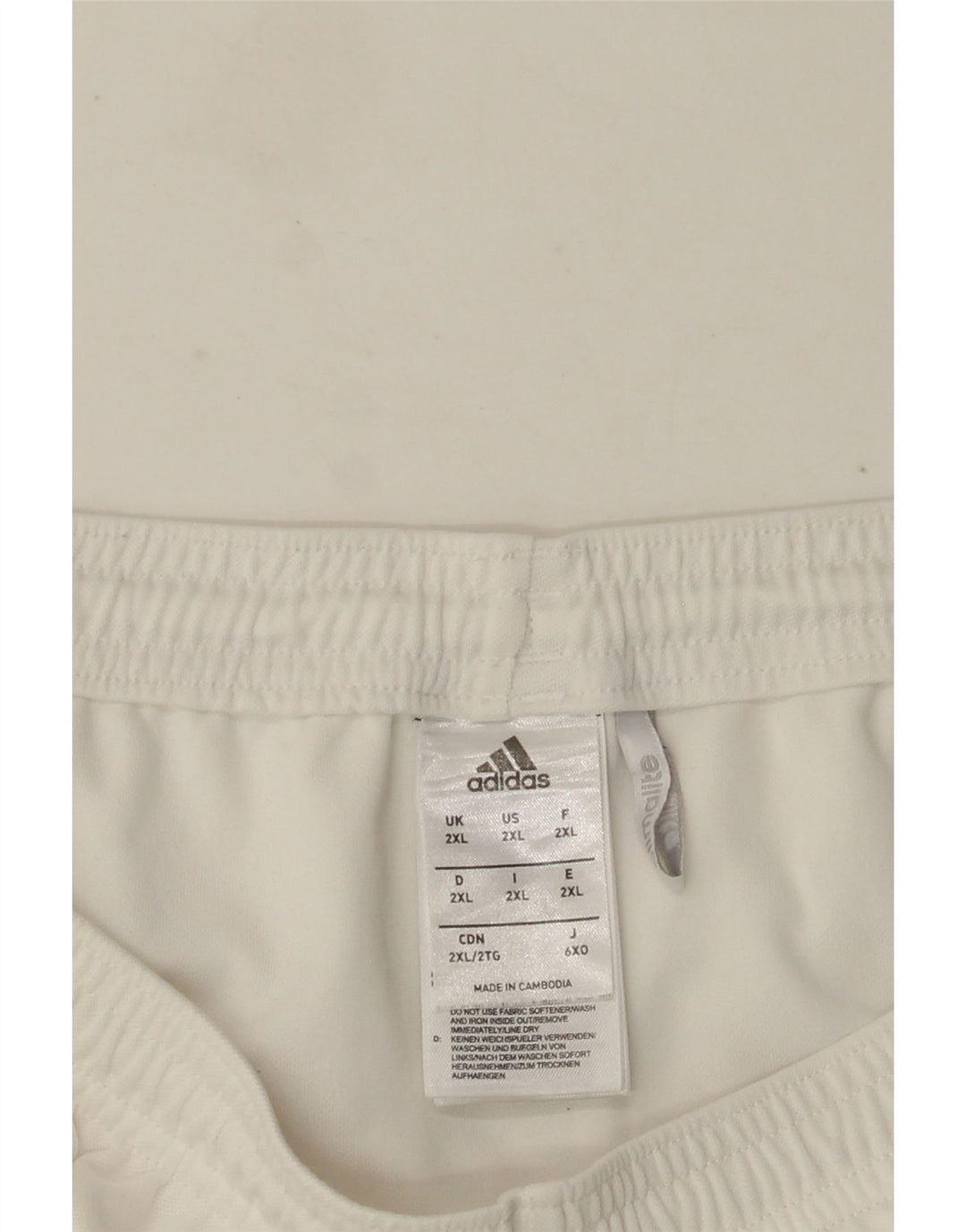 Adidas Mens Climalite Sport Shorts 2XL Poliéster Branco