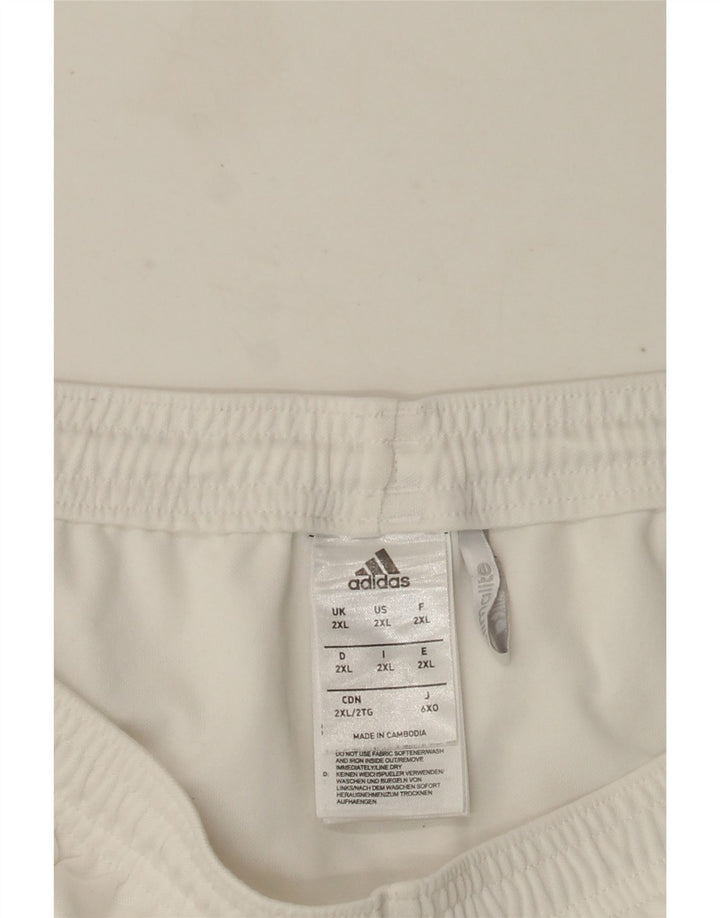 Adidas Mens Climalite Sport Shorts 2XL Poliéster Branco