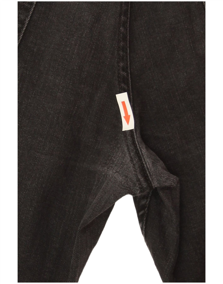 Lee Womens Brooklyn Straight Jeans W36 L34 Algodão Preto