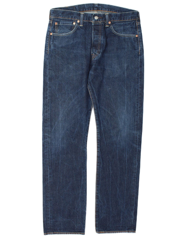 Levi's Masculino 501 Straight Jeans W32 L32 Azul Algodão