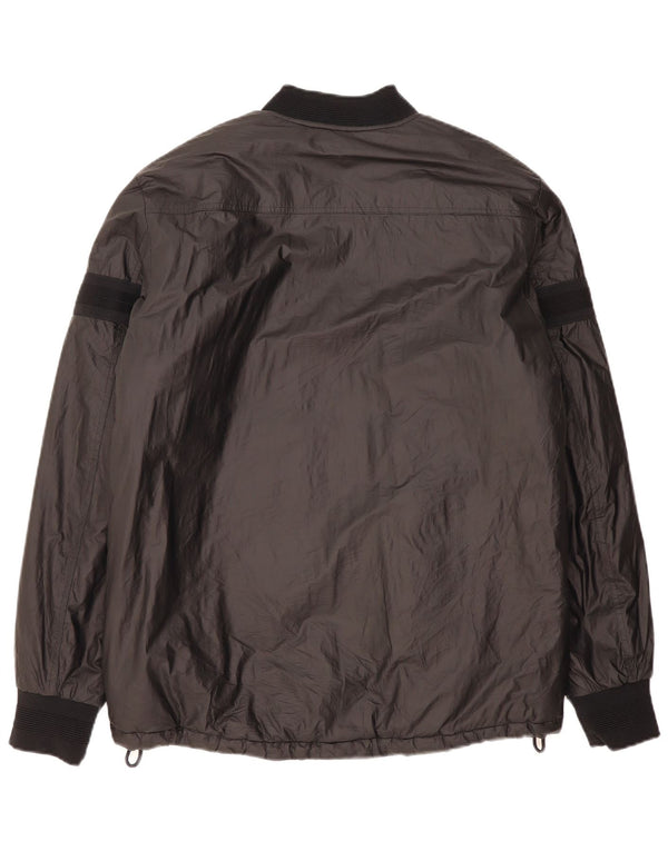 Replay Mens Graphic Windbreaker Jacket UK 42 XL Black Polyethylene