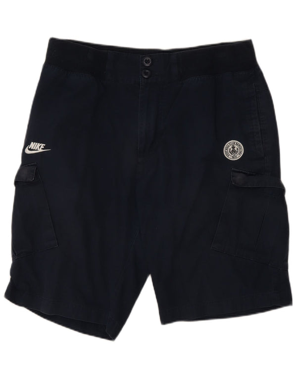 Nike Mens Barcelona Football Club Cargo Shorts Grande W34 Azul Marinho Algodão