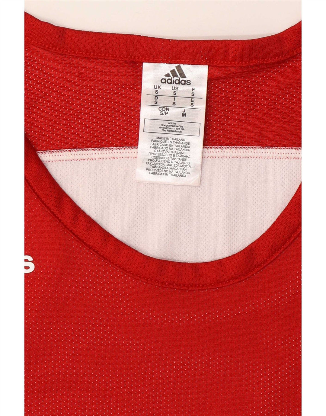 Adidas Mens Colete Top Pequeno Vermelho
