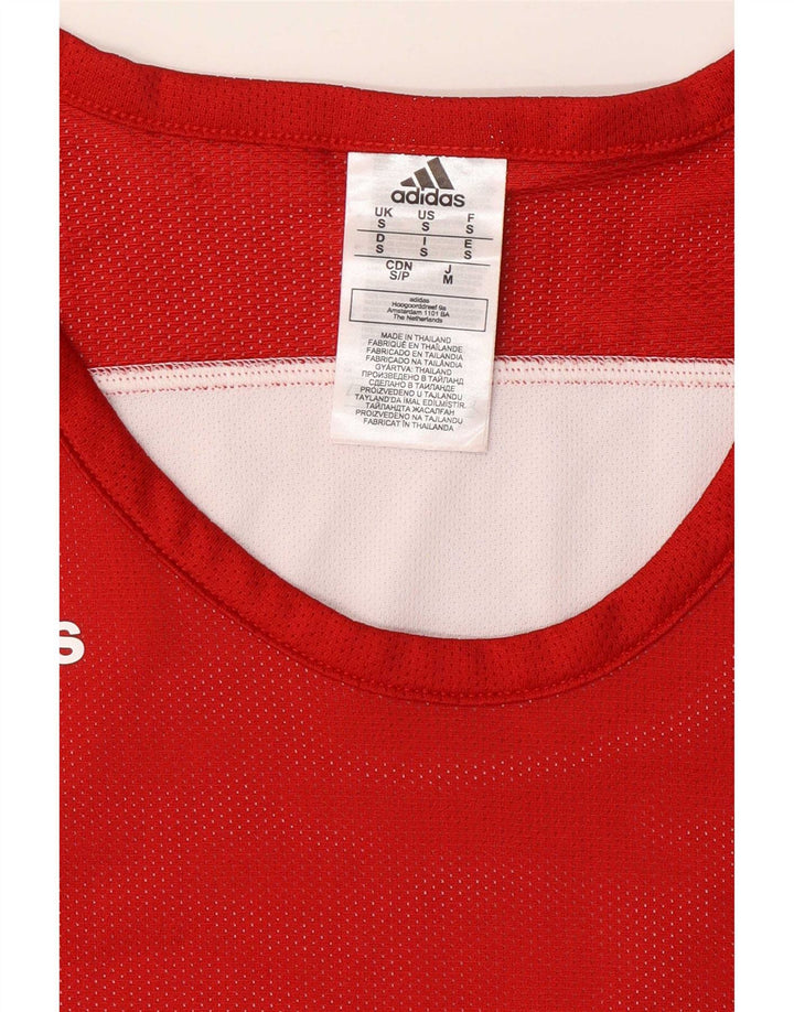 Adidas Mens Colete Top Pequeno Vermelho