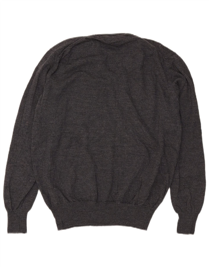 Suéter masculino Zara com decote em V XL cinza