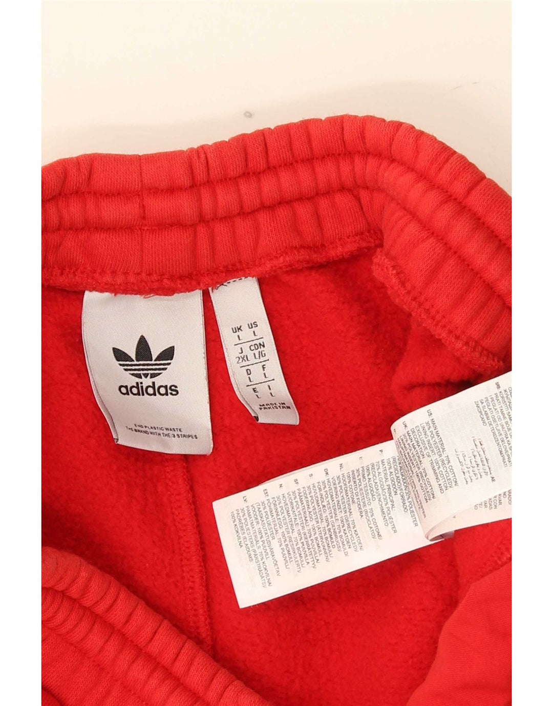 Adidas Mens Sport Shorts Grande Algodão Vermelho