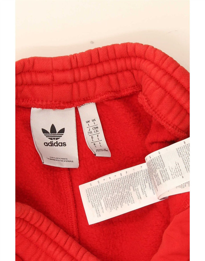Adidas Mens Sport Shorts Grande Algodão Vermelho
