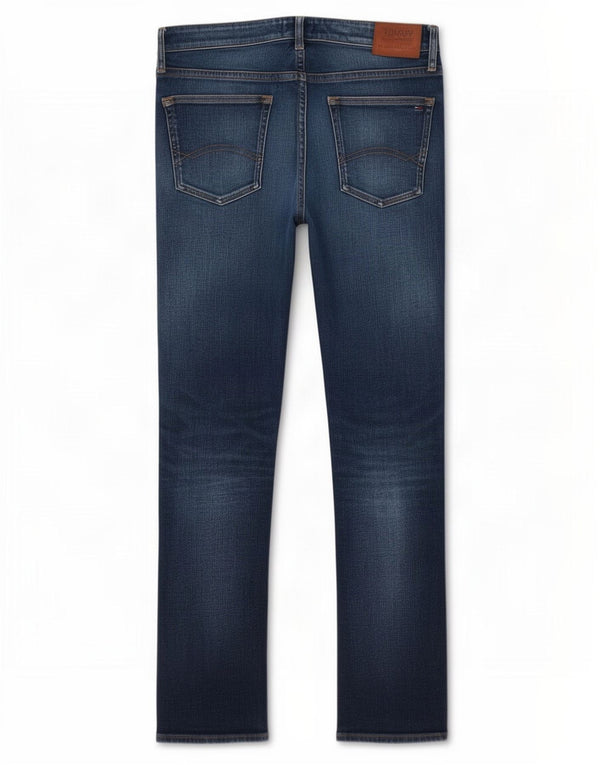Jeans retos masculinos Tommy Hilfiger W34 L32 algodão azul