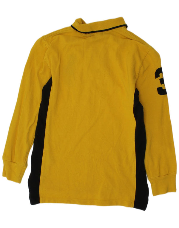 Polo Ralph Lauren para meninas camisa polo gráfica de rugby 7-8 anos pequena amarela