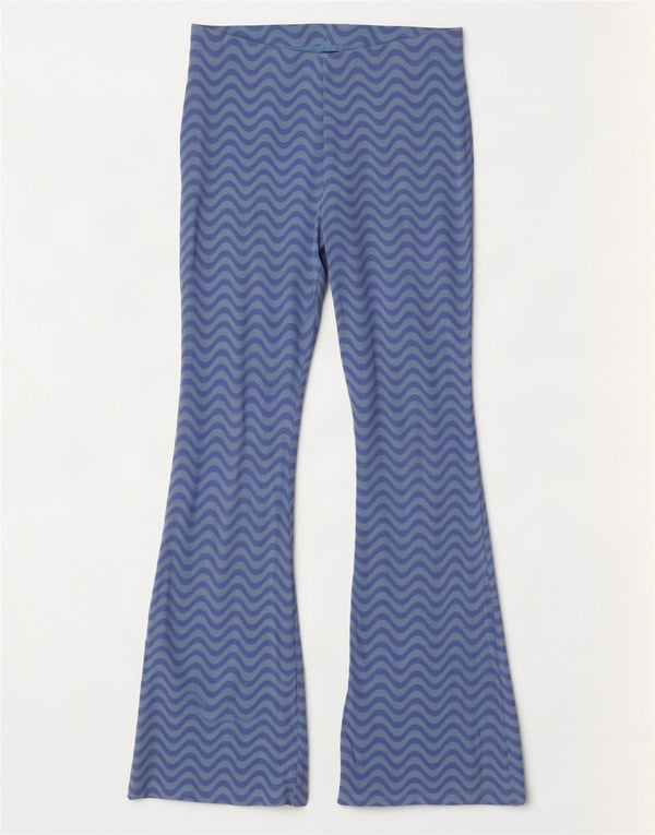 Marks & Spencer Leggings Flare para meninas 13-14 anos Azul Chevron Algodão