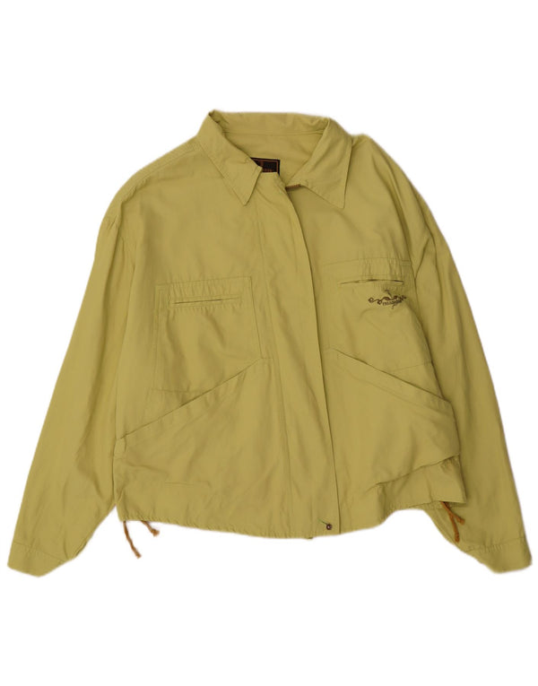 Trussardi Jeans Jaqueta bomber feminina oversized IT 44 poliamida verde médio