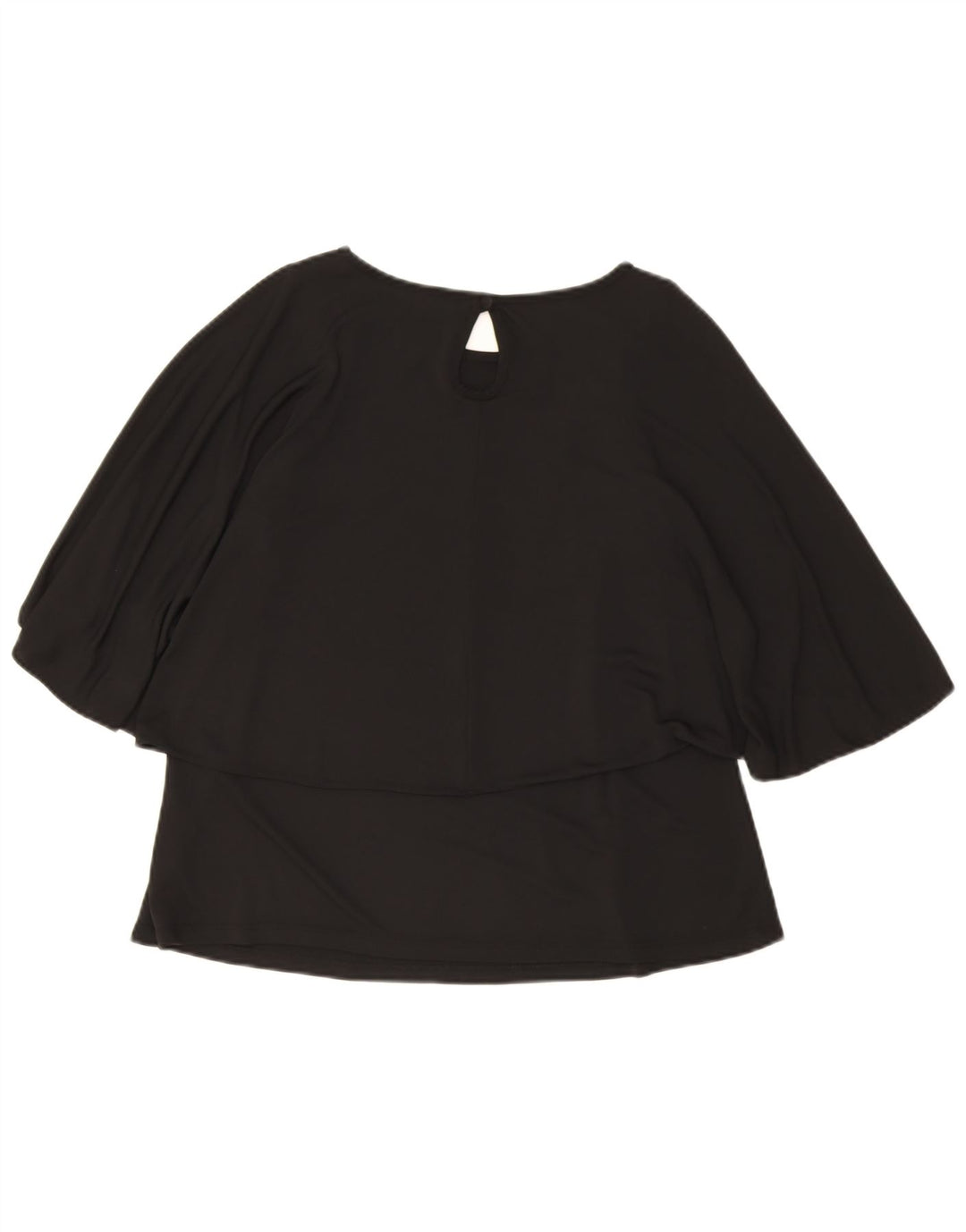 Blusa feminina Topshop Batwing Top UK 10 poliéster preto pequeno