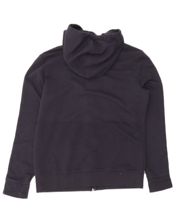 Suéter Adidas feminino com capuz e zíper UK 20/22 XL azul marinho algodão