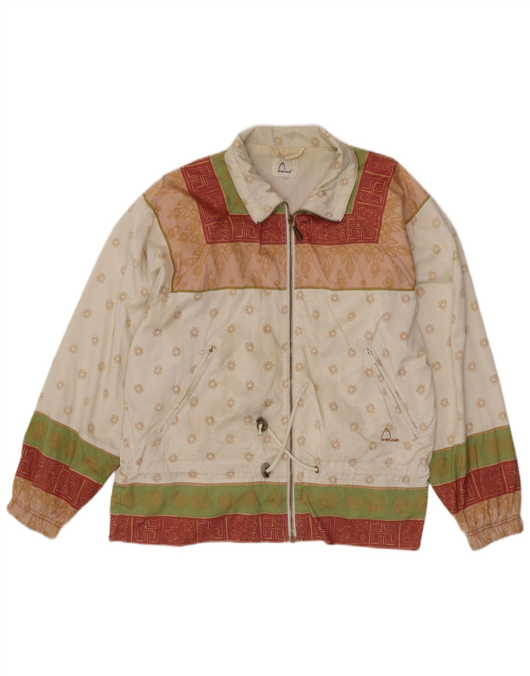 Jaqueta bomber feminina HEAD UK 20 2XL branca floral