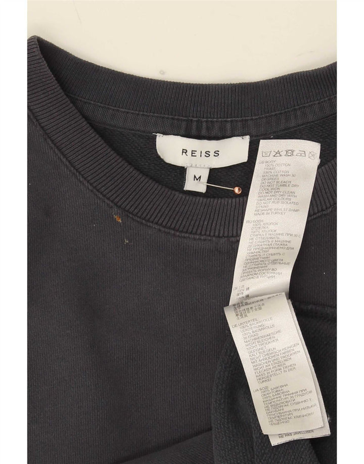 Reiss Moletom Masculino Jumper Médio Algodão Azul Marinho