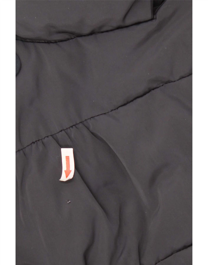 Jaqueta acolchoada masculina Max & Co. UK 14 grande poliéster azul marinho