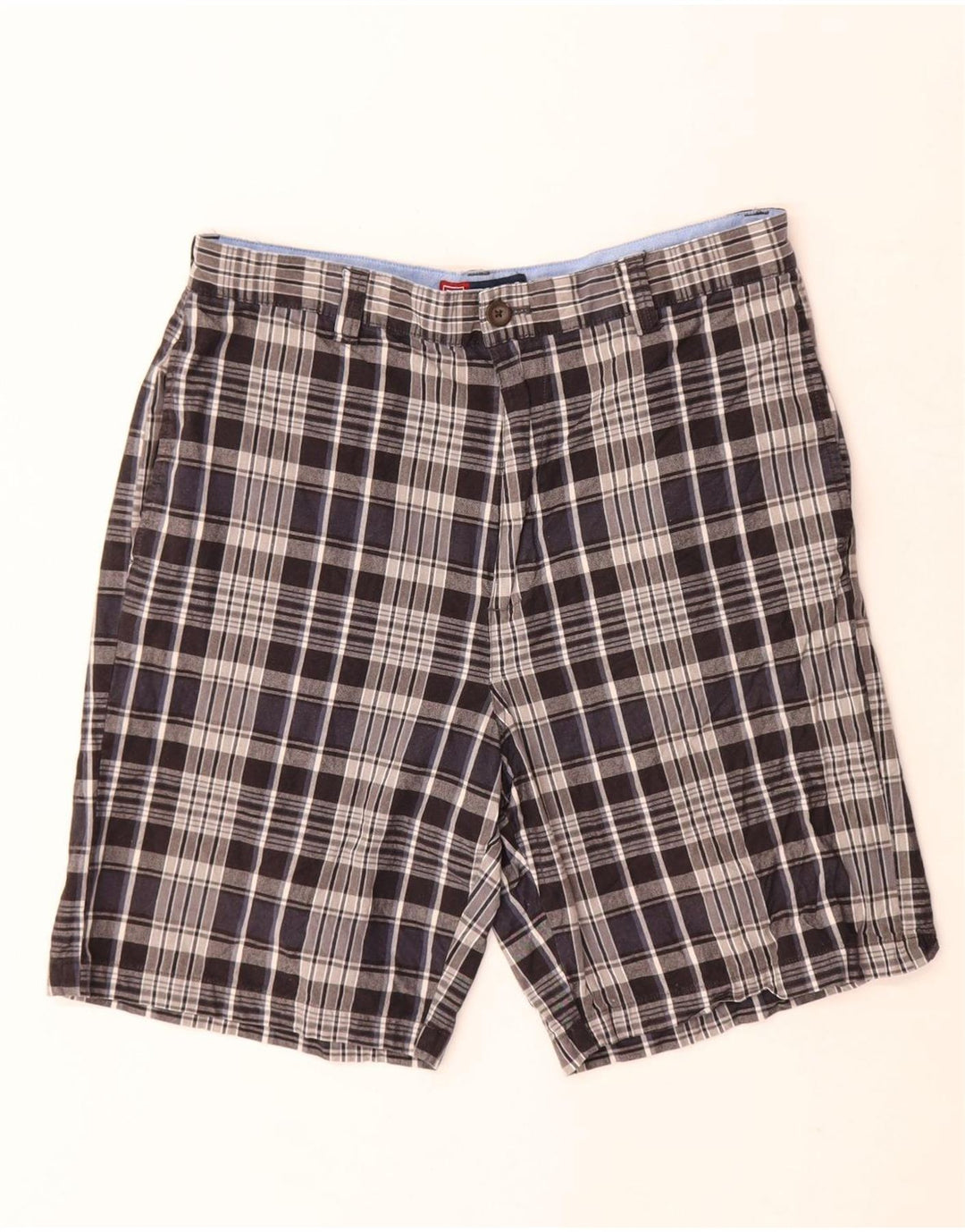 Shorts Chino Masculino Chaps W30 Médio Azul Marinho Xadrez