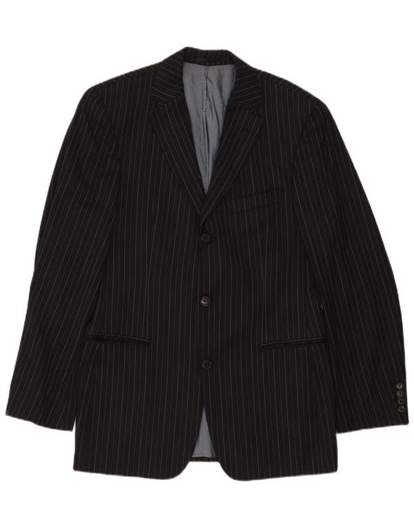 Jaqueta Blazer Masculina Vitale Barberis Canonico Reino Unido 40 Riscas Pretas Grandes