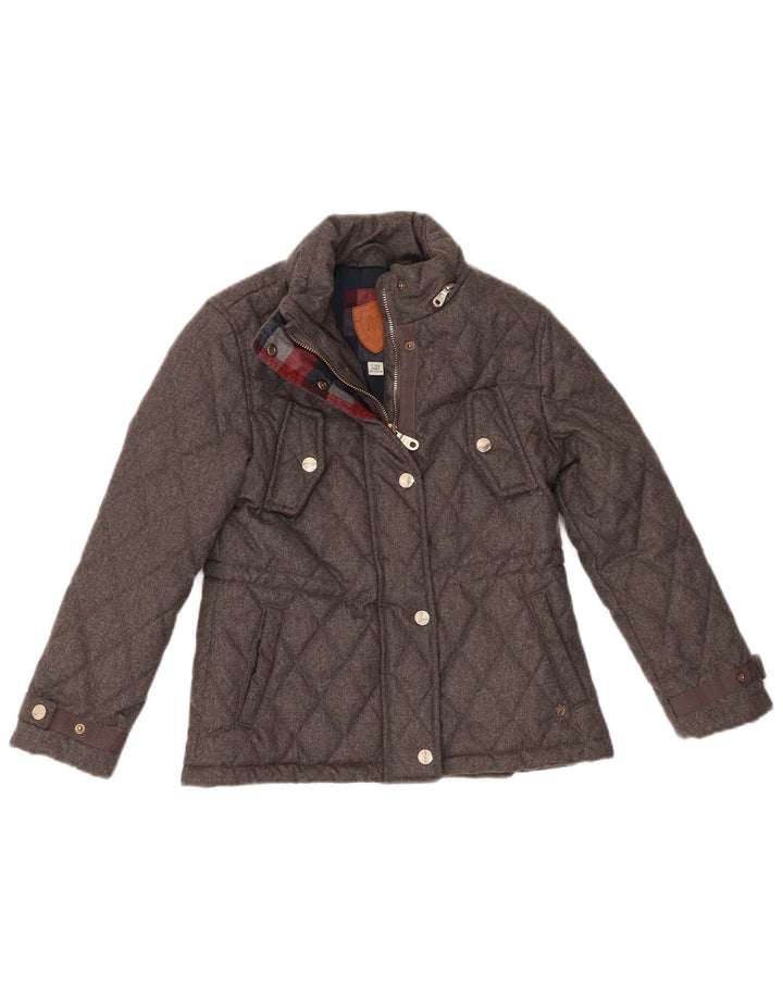 Casaco acolchoado menina Massimo Dutti 7-8 anos poliéster cinzento