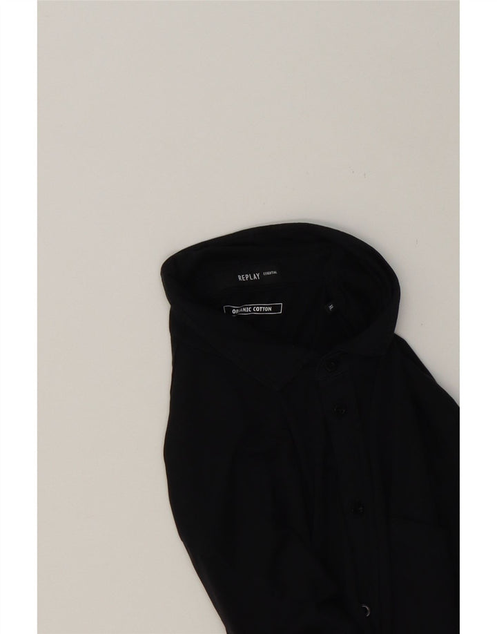 REPLAY Mens Shirt XL Black Cotton Vintage Replay and Second-Hand Replay from Messina Hembry 