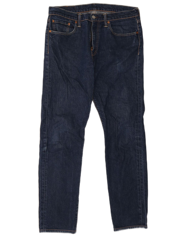 Levi's Masculino 502 Tapered Jeans W32 L30 Azul Algodão