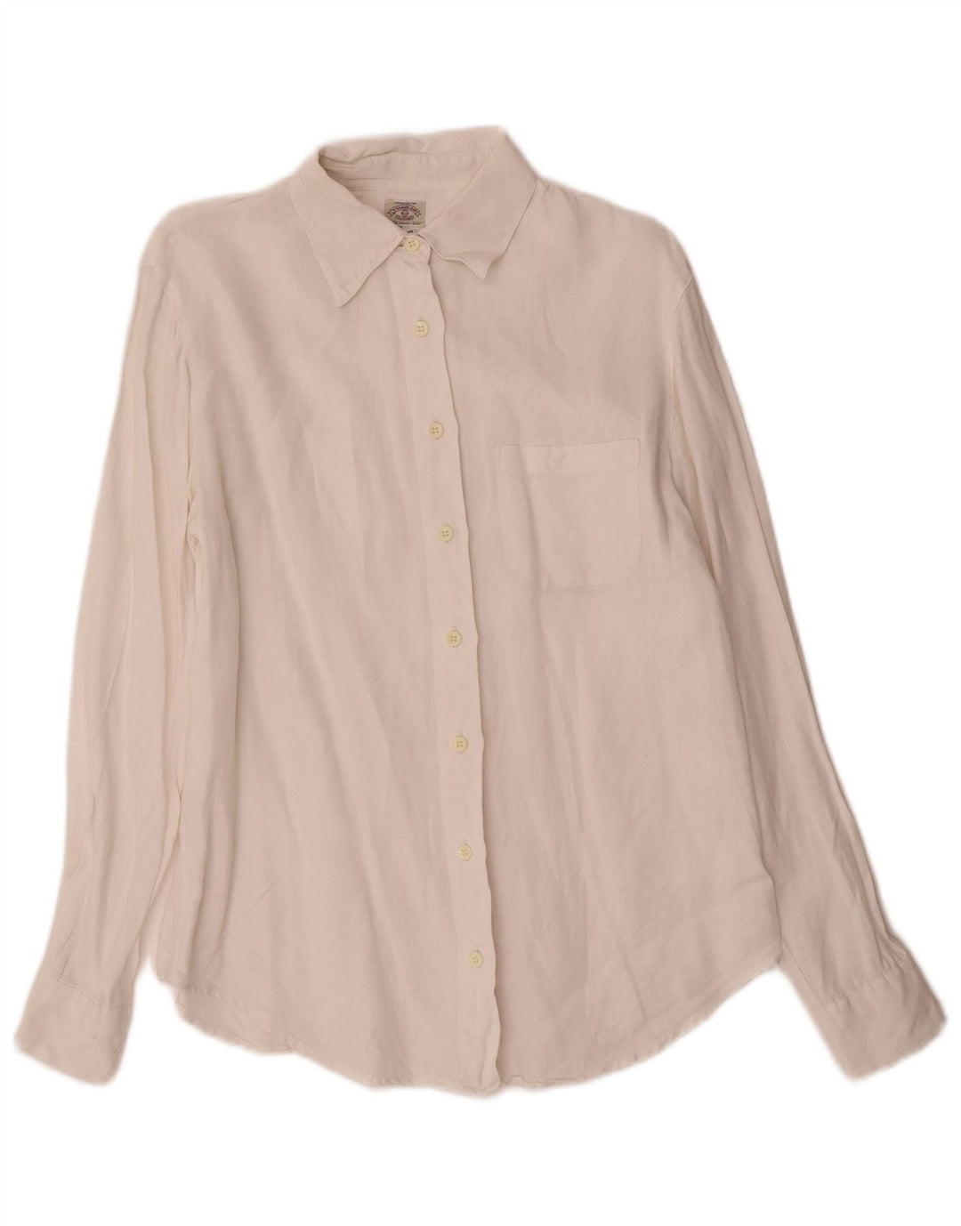 Camisa Armani Jeans Feminina Oversized UK 10 Pequena Branca