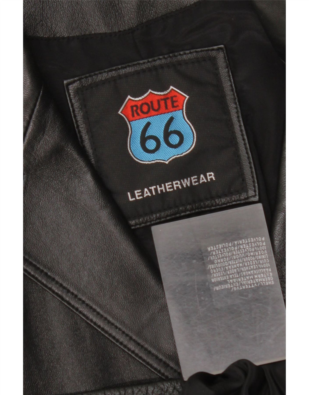 Jaqueta blazer masculina de couro com 3 botões ROUTE 66 Reino Unido 38 couro preto médio