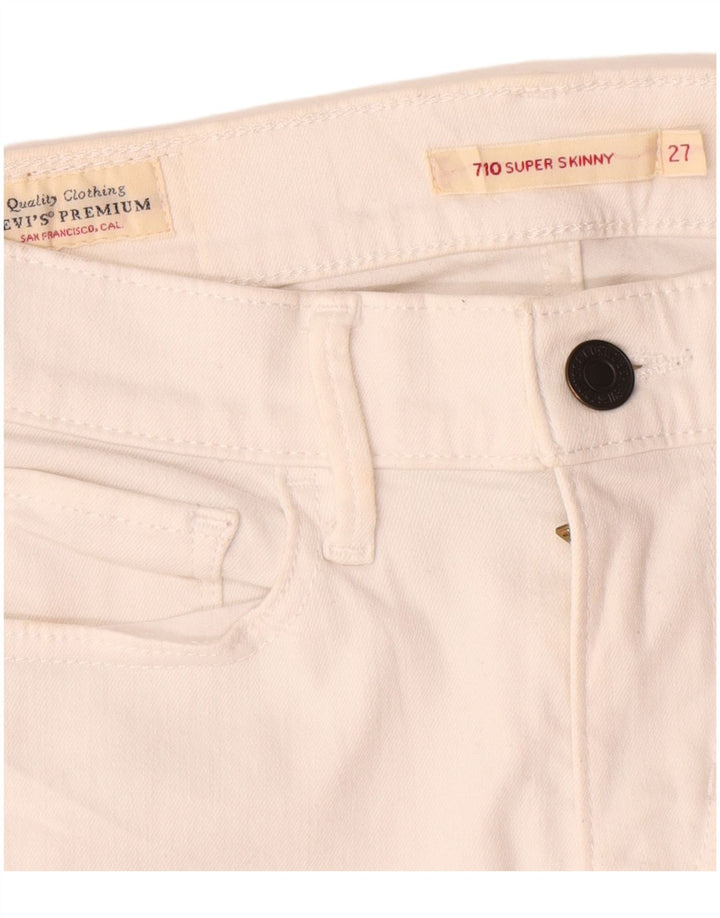 Calça jeans feminina Levi's 710 Super Skinny W27 L29 branca