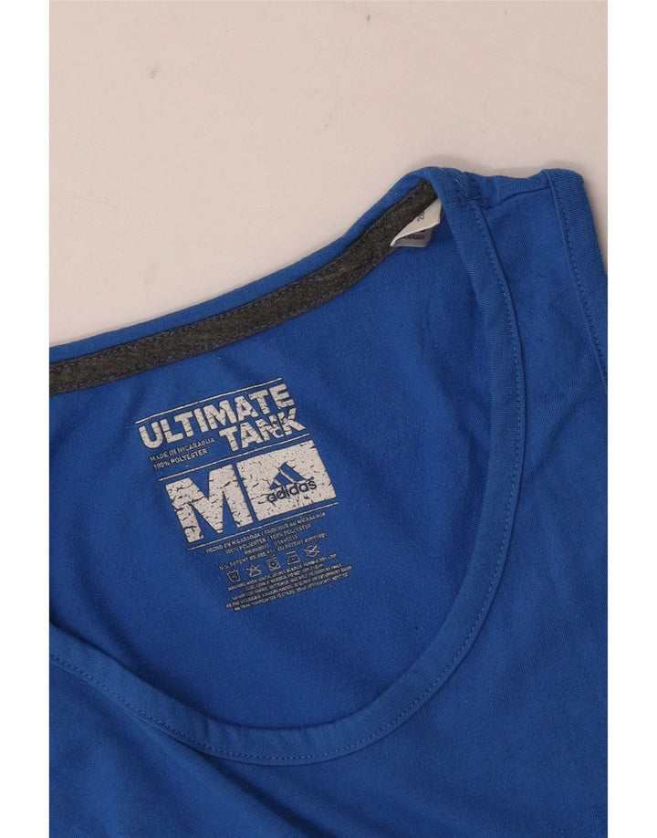 Adidas Mens Colete Top Médio Poliéster Azul