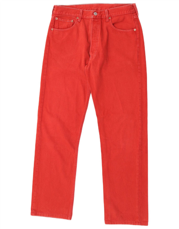 Jeans Levi's 501 Straight Masculino W34 L32 Algodão Vermelho