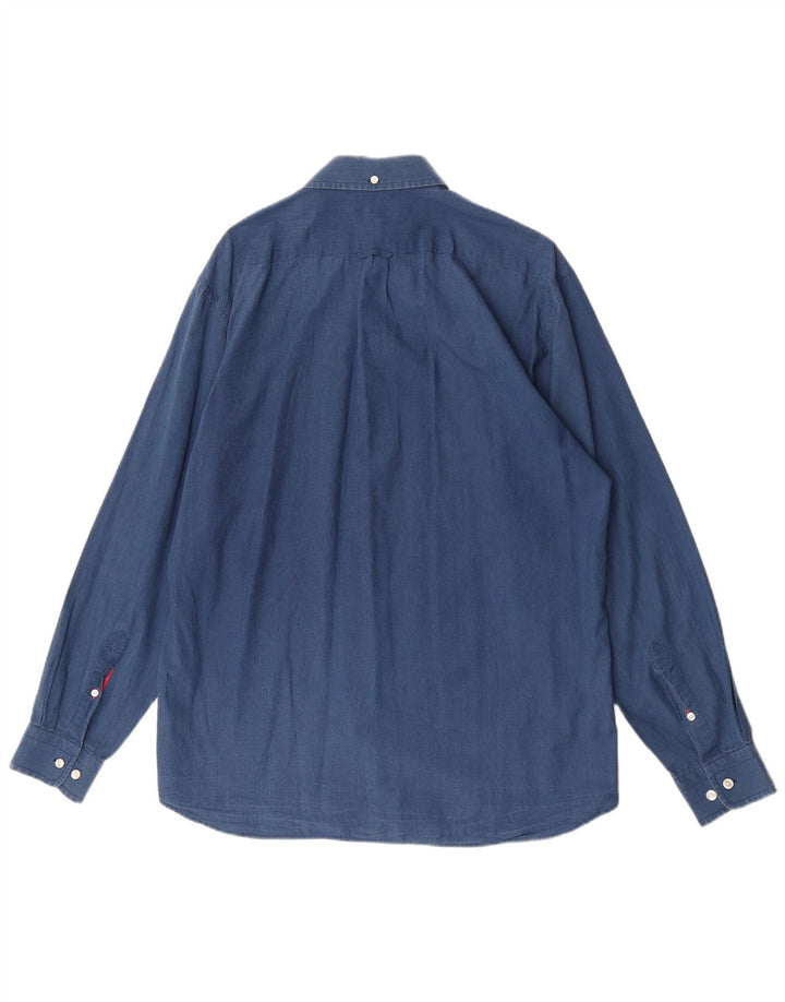 Camisa masculina GANT regular fit grande algodão azul