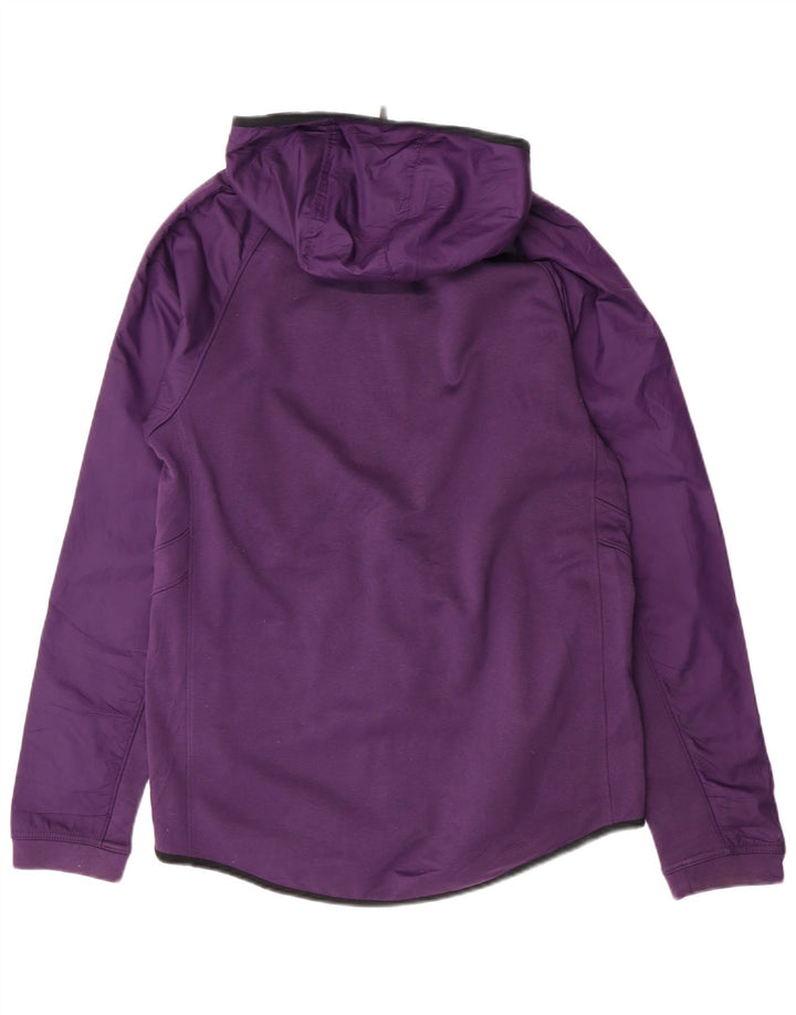 Suéter masculino NIKE com capuz e zíper pequeno roxo poliéster