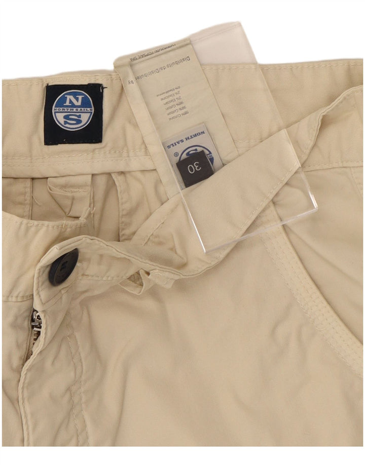 Shorts cargo masculino NORTH SAILS W30 algodão bege médio