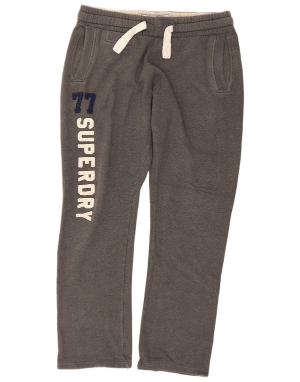 Calça de treino masculina Superdry Graphic cinza médio algodão