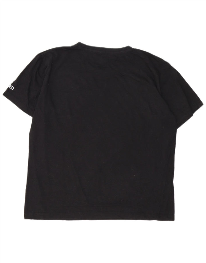 Camiseta gráfica masculina Kappa Top grande de algodão preto