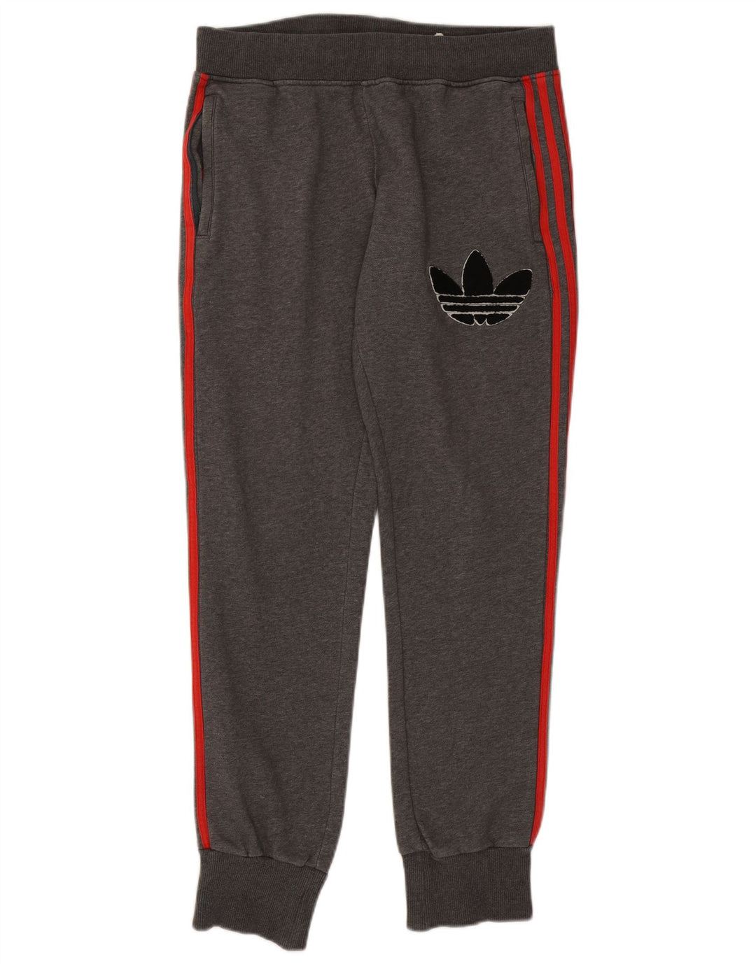 ADIDAS Mens Graphic Tracksuit Calças Joggers Médio Algodão Cinza