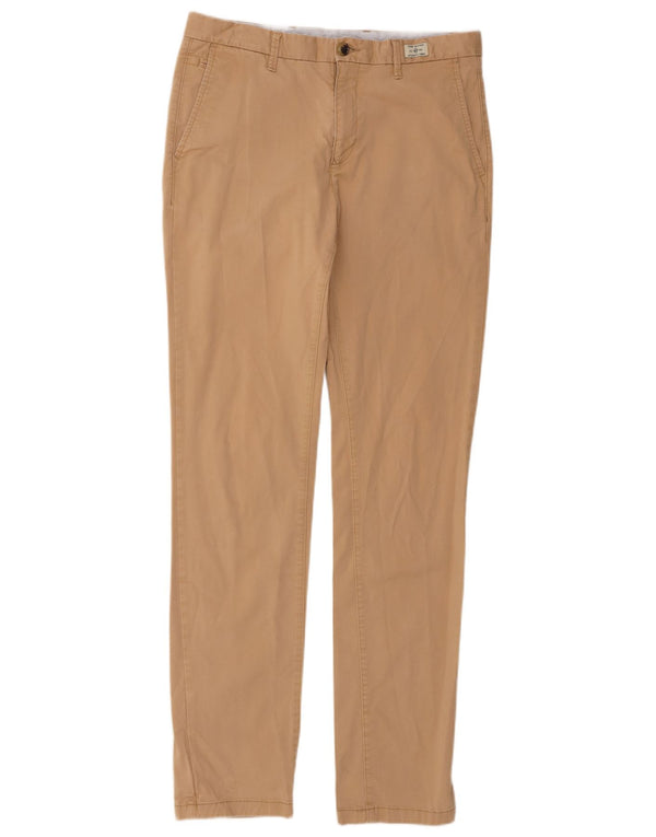 Tommy Hilfiger Mens Slim Chino Calças W32 L34 Algodão Marrom