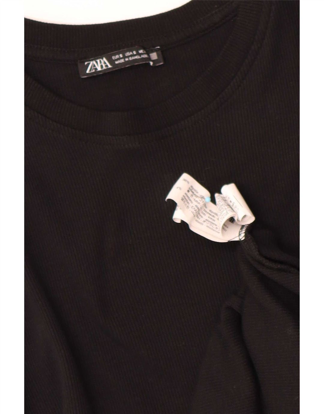 Vestido feminino Zara sem mangas regular shift Reino Unido 10 pequeno algodão preto