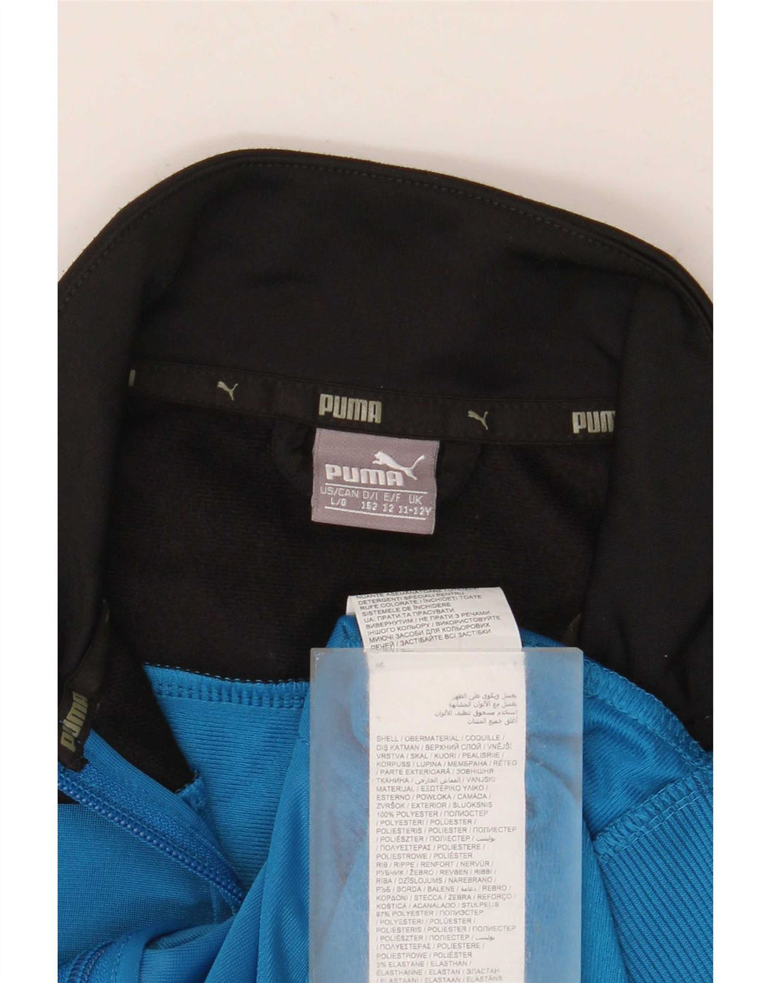 Jaqueta Puma Meninos Treino Top 11-12 Anos Grande Azul Colorblock Poliéster