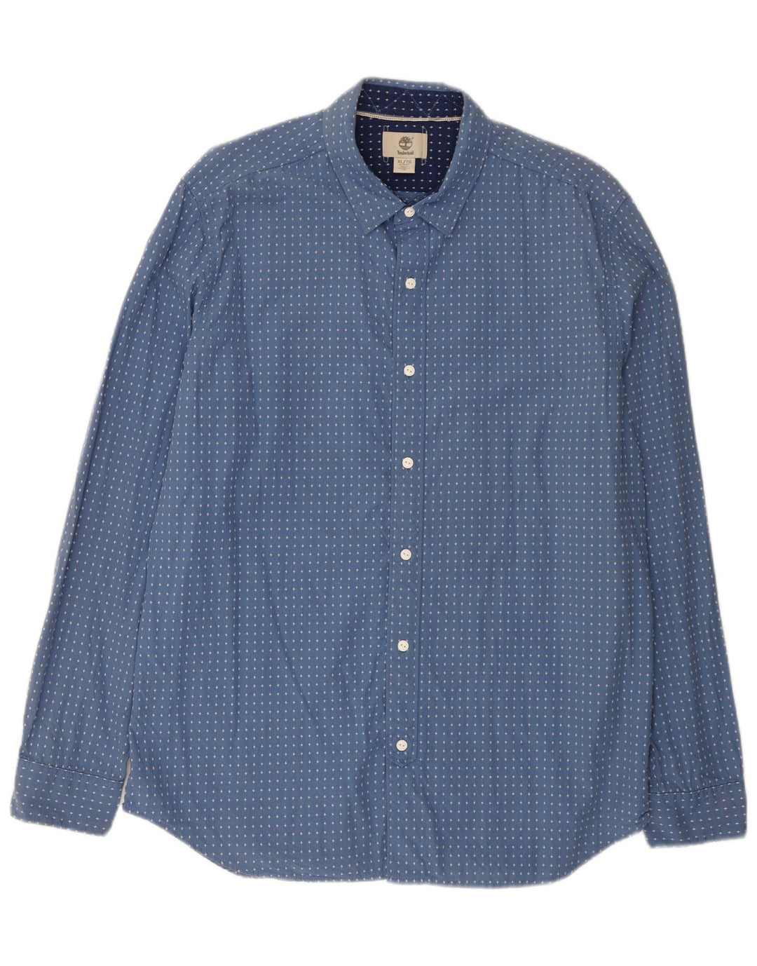 Camisa masculina Timberland Abstract Pattern Slim Fit XL azul algodão