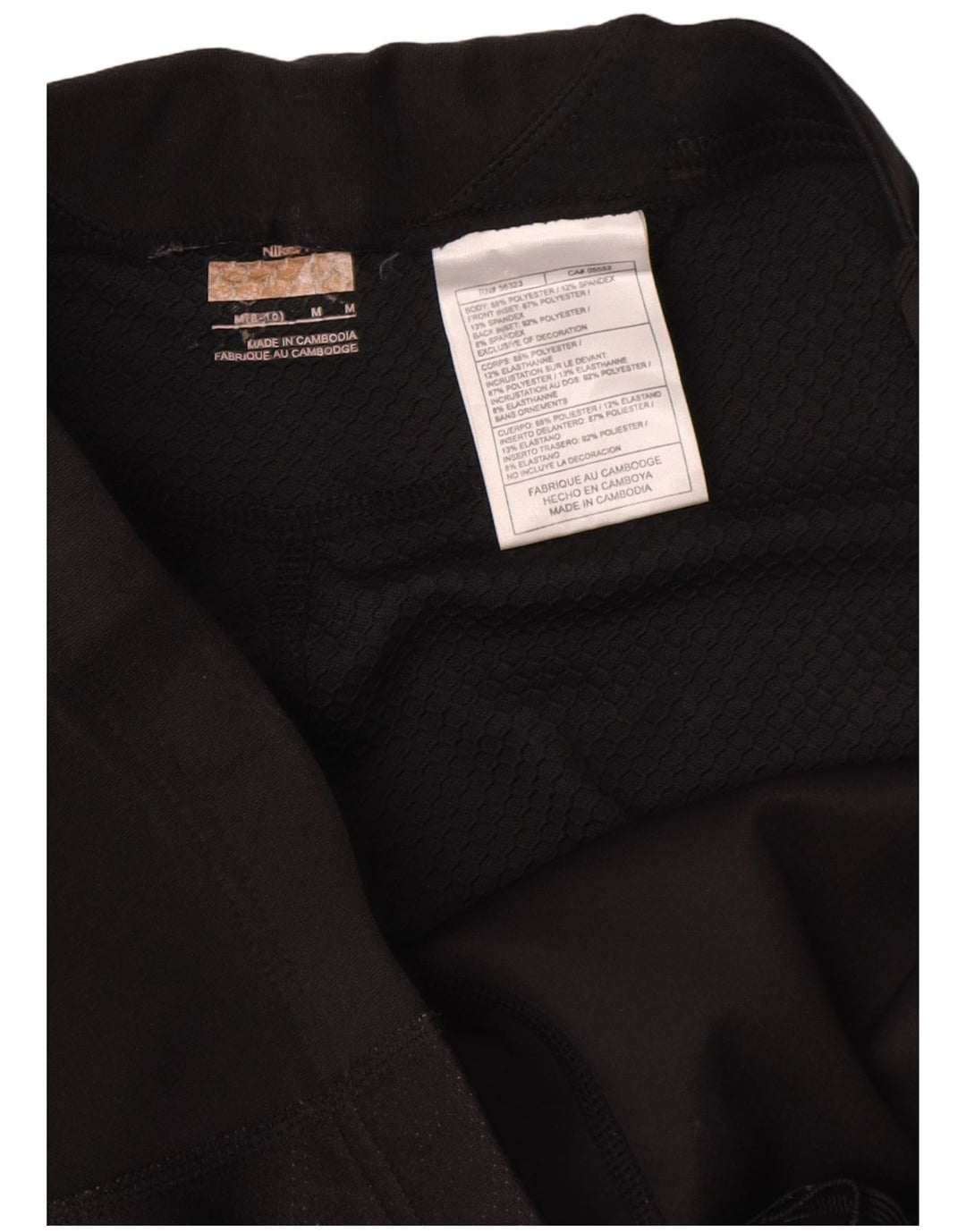 Leggings femininos Nike US 8/10 poliéster preto médio