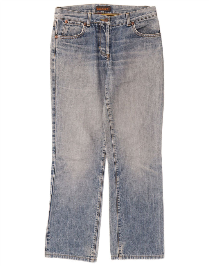 Calça jeans reta feminina Timberland US 6 médio W28 L29 azul