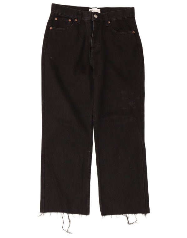 Calça jeans feminina Zara EU 38 pequena W28 L25 algodão preto