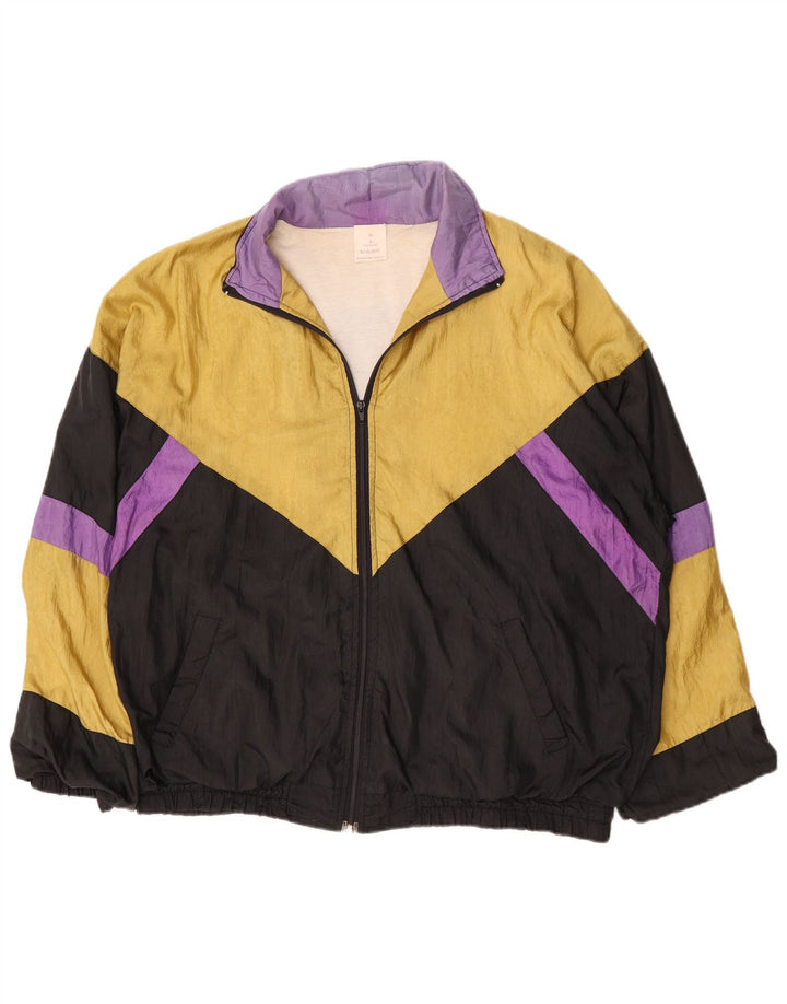 Jaqueta masculina vintage com ajuste solto XL Colorblock multicolorido