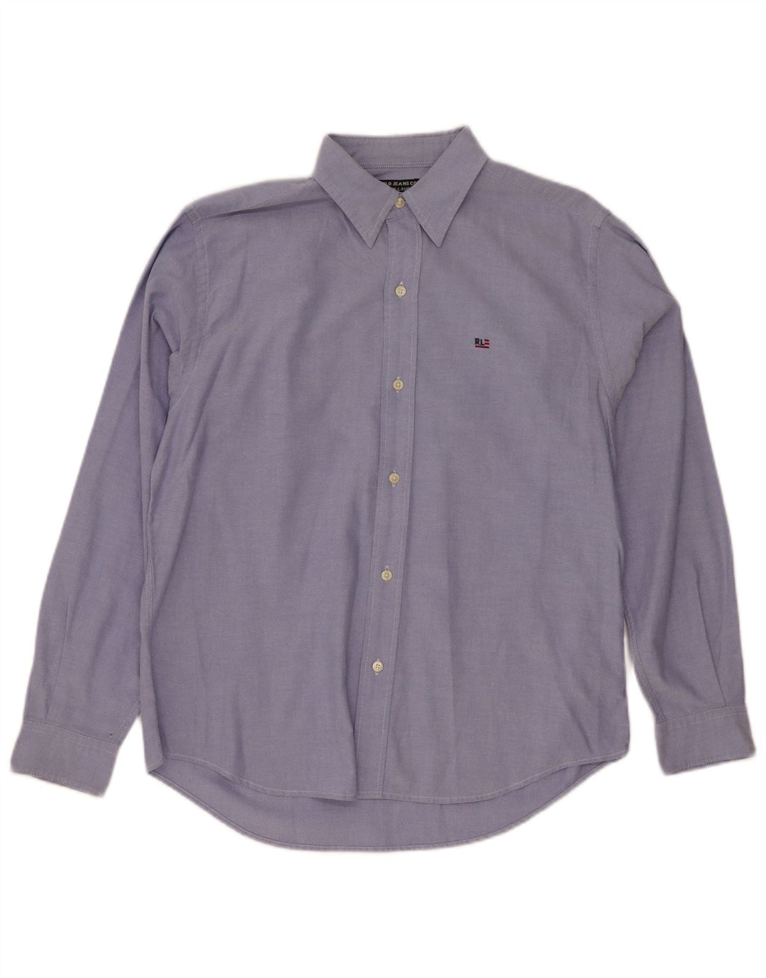 Camisa masculina Ralph Lauren média azul algodão clássico