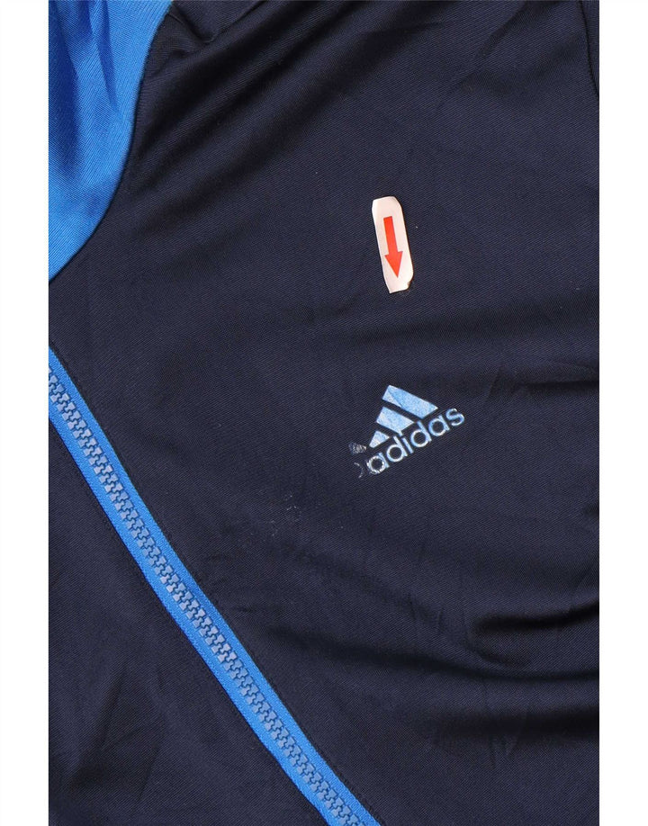 Adidas Mens Tracksuit Top Jacket UK 38/40 Médio Azul Marinho Poliéster
