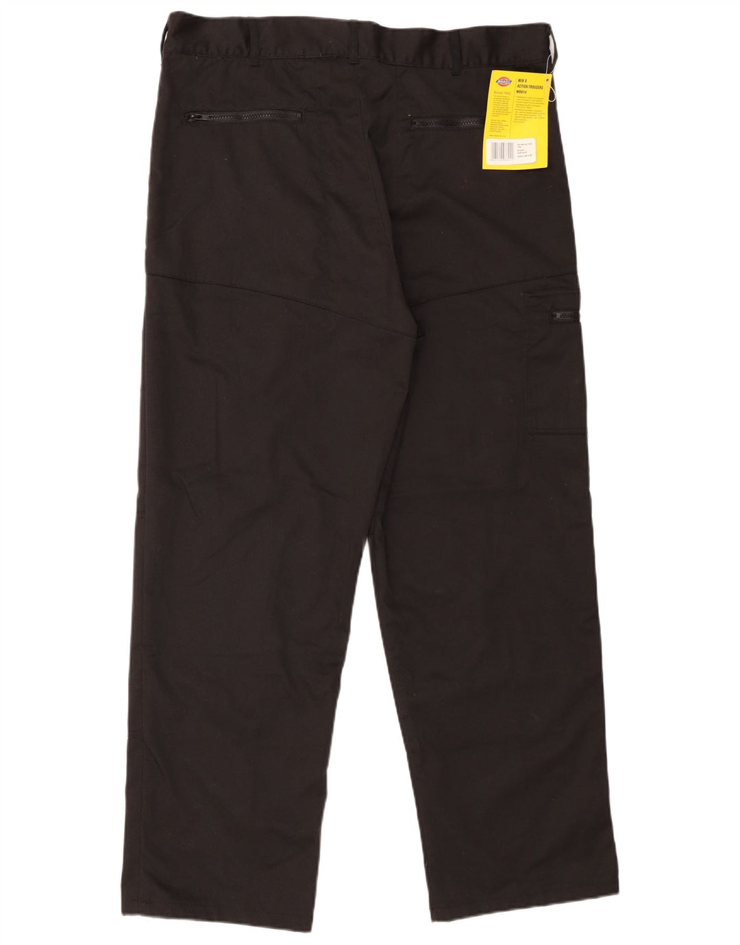 Calças cargo retas masculinas Dickies W40 L30 poliéster preto